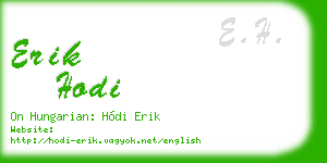 erik hodi business card