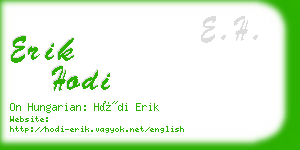 erik hodi business card